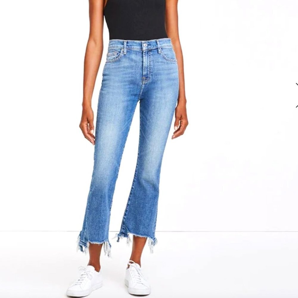 7 For All Mankind High Rise Slim Kick Jeans